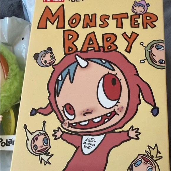 Hello Polar plushie Monster Baby. “ Powa” green monster. Authentic by Popmart. - Picture 4 of 6